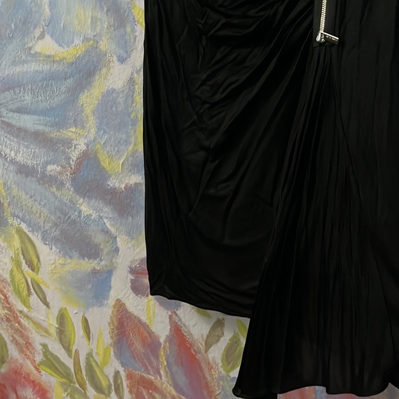 KAREN MILLEN KNIT ASYMMETRICAL RUCHING WITH ZIPPER HARDWADE SIZE 4 us - Picture 6 of 9